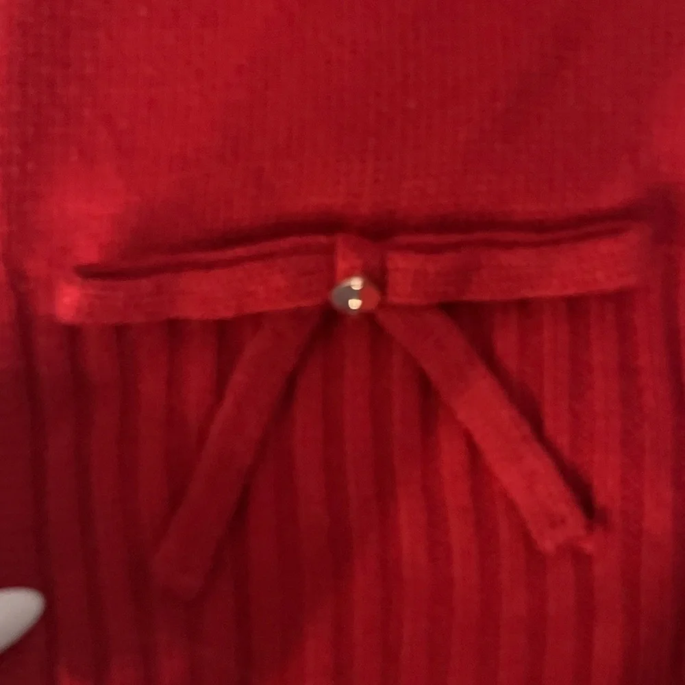 Kate Spade New York Bow Knit Scarf In Garnet Red
